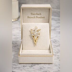 Crystal & Gold Brooch